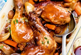 Chicken in wine