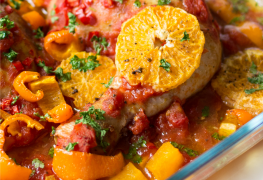 Куриные окорочка, запеченные с апельсинами