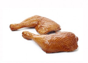 Продукт варено-копченый из мяса цыплят-бройлеров. Окорочок