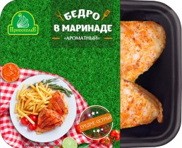 Бедро с кожей цыпленка-бройлера в маринаде