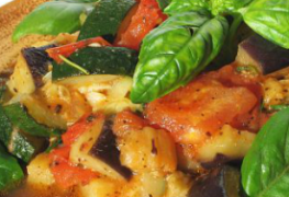 Hot snack with almonds