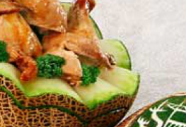 Chicken in a melon